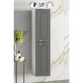 Salkım 35*167 cm Beyaz-Füme Balon MDF Asma Banyo Boy Dolabı