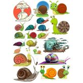 Salyangoz Sticker Set 5 20 Parça Telefon, Tablet, Defter, Laptop Sticker