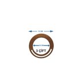 şamaksesuar Ahşap Çanta Sapı 3 Mm Mdf Kulp Ceviz Yuvarlak (3 ÇİFT) Çap 13 Cm