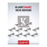 SAMET Deve Boynu Menteşe - Mobilya Ve Mutfak Dolap Kapağı Menteşesi (Yarım Deve) 10 ADET