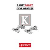 SAMET Deve Boynu Menteşe - Mobilya Ve Mutfak Dolap Kapağı Menteşesi (Yarım Deve) 2 ADET