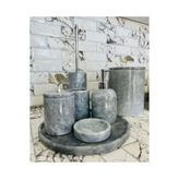 SAMM MARBLE Gri Mermer Banyo Seti 7li