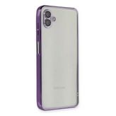 Samsung Galaxy A04 Kılıf Lensli Silikon - Mor