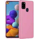 Samsung Galaxy A21S Ince Mat Silikon Kılıf Pembe