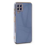 Samsung Galaxy A22 Kılıf Volet Silikon - Mavi
