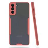 Samsung Galaxy S21 Plus Kılıf Platin Silikon - Pembe - Pembe