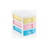 Şanal 3 Katlı Çekmeceli Organizer, Pastel Renkli Mini Masaüstü Düzenleyici, Makyaj Masası Takı ve Kozmetik Saklama Kutusu, Plastik Çekmece Organizer - 00-Siyah - Beyaz - 1 - 2 cm