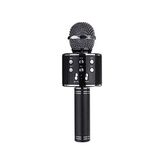 Şanal Psr Aksesuar WS-858 Bluetooth Karaoke Mikrofon – Kablosuz Hoparlör, Yankı Efektli, Gürültü Önleyici, 1800MAH Şarjlı, Ios & Android Uyumlu (Siyah) - Ahşap