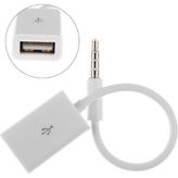 Şanal USB To Aux Kablo Stereo Dişi Ses 3.5mm Mp3 Player Telefon Otg Kulaklık