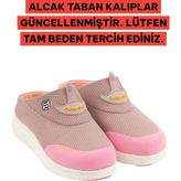Sandal Spor Kadın Ince Taban Ortopedik File Sabo Doktor Hemşire Hastane Aşçı Terliği SS001-0258 Pudra