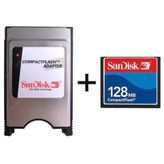 Sandisk SND128 128 MB Compact Flash Hafıza Kartı+Compact Flash Adatör