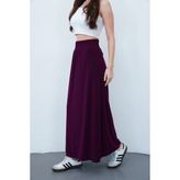 Sanem Tekstil Maxi Etek Sandy-Vişne - 2XL
