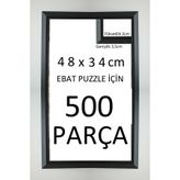 SAR PUZZLE ÇERÇEVESİ Sar Plus Siyah 500 Parça 48x34 Ebatında Piramit Modeli Puzzle Çerçevesi