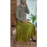 SARA BELİ LASTİKLİ PİLİSELİ ETEK