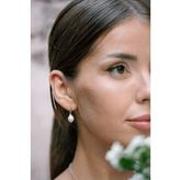 Sara Gümüş Barok İnci Küpe