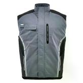 Sara Workwear Standard Kışlık Yelek Gümüş, Siyah