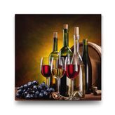 Şarap Bardakları Tablosu - 60x60cm