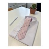 Sarar Microfibre 7 cm Çizgili Mavi-Beyaz-Lacivert Kravat KR-62