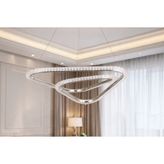 Sare Led Avize, Krom, 50 Cm