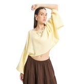 Sarı Oversize Kesim Müslin Bluz 29230