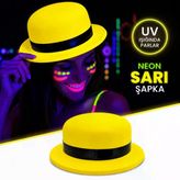 Sarı Uv Parti Şapkası Plastik