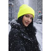 Saria Moda Neon Yeşil Triko Unisex Basic Bere