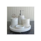 Sarıtaş Mermer Banyo Seti 5 Li - Beyaz