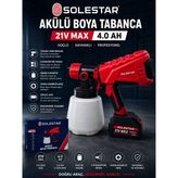 Şarjlı Boya Tabancası Kırmızı Solestar