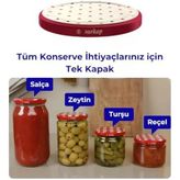 Sarkap Kavanoz Kapağı, 82mm, Hava Geçirmez, Sızdırmaz, Konserve için Uygun, 10'lu Paket (Kalp)