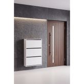 Sarmobi 3 Kapaklı Duvara Monte Düşer Kapak Ayakkabılık Y:11 D:24 G:70 / Beyaz