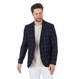 Sarmue Erkek Bordo Ekose Kareli Polyviskon Kumaş Slim Fit Dar Kesim Spor Blazer Ceket