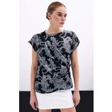 Sateen Aksesuar Detaylı Bluz - Siyah