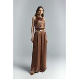 Sateen Aura Pantolon - Kahve