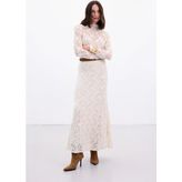 Sateen Dantelli Uzun Etek - Bej - 40