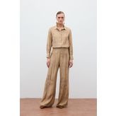 Sateen Desenli Salaş Pantolon - Camel