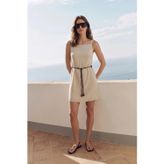 Sateen Glow Elbise - Bej