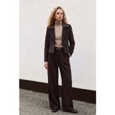 Sateen Kadife Pantolon - Kahve