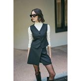 Sateen Klasik Kısa Yelek - Siyah - 40