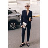 Sateen Klasik Pantolon - Lacivert