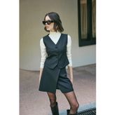 Sateen Klasik Yelek - Siyah