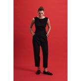 Sateen Lena Havuç Pantolon - Siyah