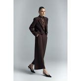 Sateen Mari Pantolon - Kahve