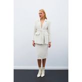 Sateen Midi Boy Tüvit Etek - Taş - 38