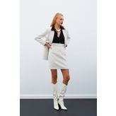 Sateen Mini Boy Tüvit Etek - Bej