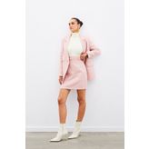Sateen Mini Boy Tüvit Etek - PEMBE