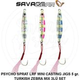 Savagear Psycho Sprat LRF Mini Casting Jigs 5gr Turkish Zebra Mix (3 Adet)