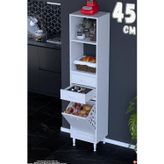 Saye 45 cm 2 Çekmece Sepetli Kahve Köşesi Çok Amaçlı Dolap,Bakliyat Organizer Banyo Dolabı 45x181x32