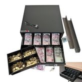 Saypos 6 Banknot Gözlü Masa Altı Montaj Askılı, Pos Bağlantılı, Anahtardan Açılır Para Çekmecesi 41x41x11cm
