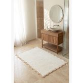 Scallop Tekli Bambu Banyo Paspası 100X150 Cm Bej
