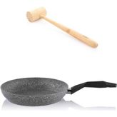 Schafer Granit Tava 30 cm ve Bambu Et Tokmağı